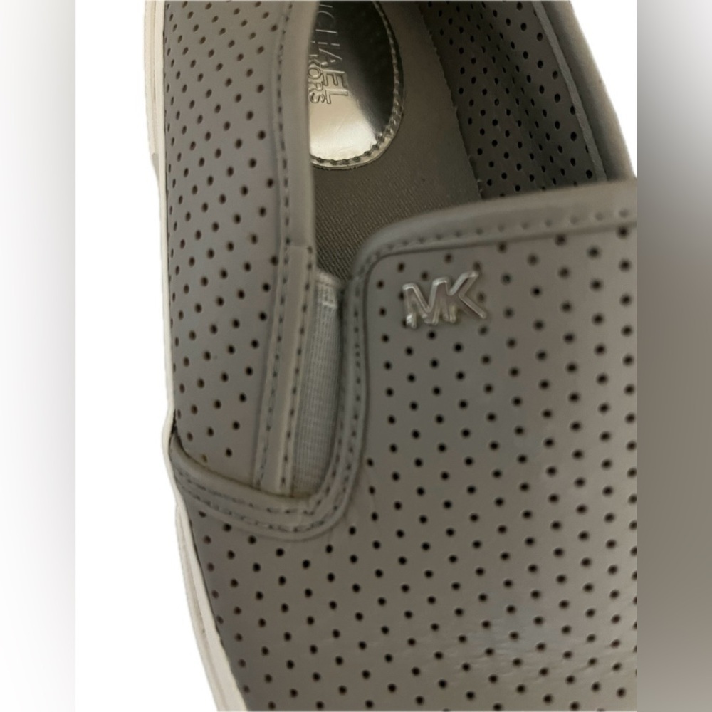 Michael Kors ‘Keaton’ Slip On Gray Leather Size 7.5M - Picture 5 of 13